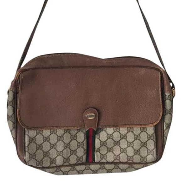 Gucci Handbags - Vintage GUCCI Brown Shoulder Bag
